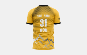 Maillot Sportif Personnalisable NCB - Design Jaune Épaules Jaunes