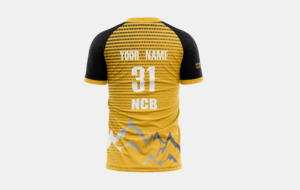 Maillot Sportif Personnalisable NCB - Design Jaune Épaules Noires