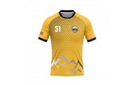 Maillot Sportif Personnalisable NCB - Design Jaune Épaules Jaunes